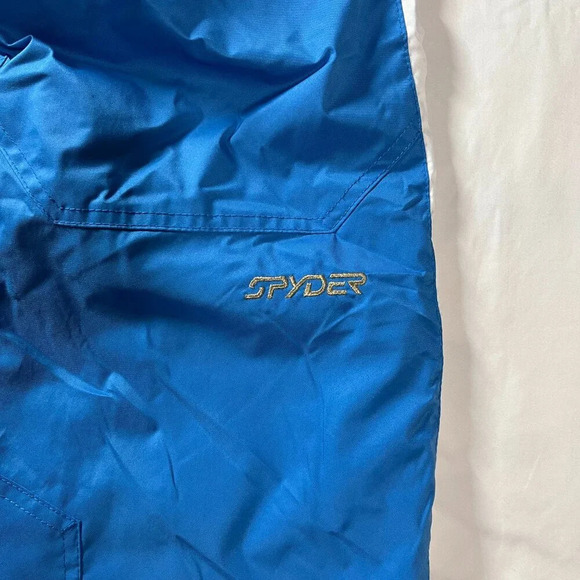 Spyder | Light Blue and White Adjustable Waist Skiing Snow Pants | Size 18Y - Picture 13 of 15